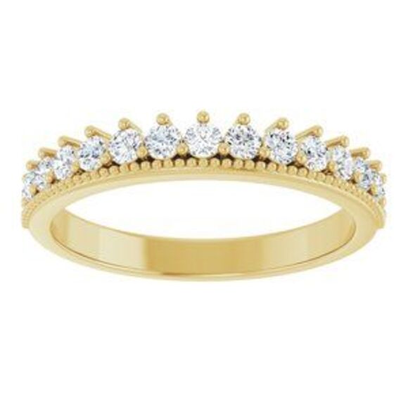 14K Yellow Gold 0.5 CTW Natural Diamond Anniversary Band